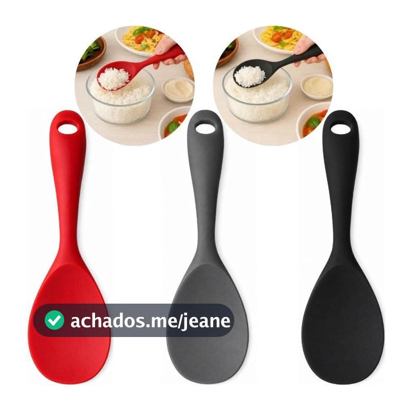 Colher Multiuso Cabo Curto Silicone To Cook Antiaderente Alta Durabilidade 20cm Wellmix