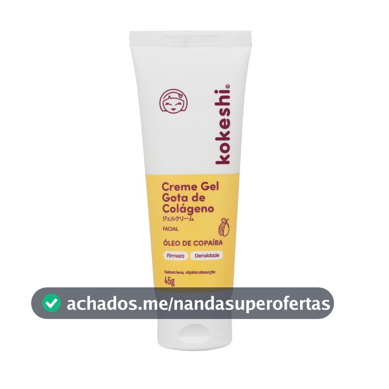 Creme Gel Regenerador Facial Gota de Colágeno Kokeshi 45g