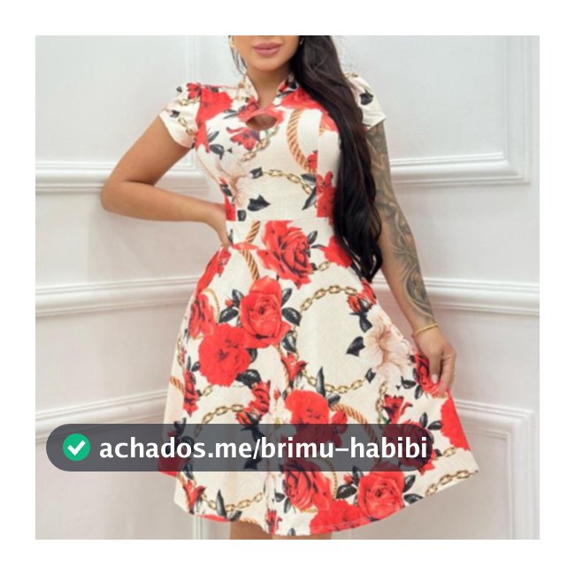 Vestido com Manga Rodadinho  Gode Vestido Feminino Boneca Solto - Moda Evangélica Elegante