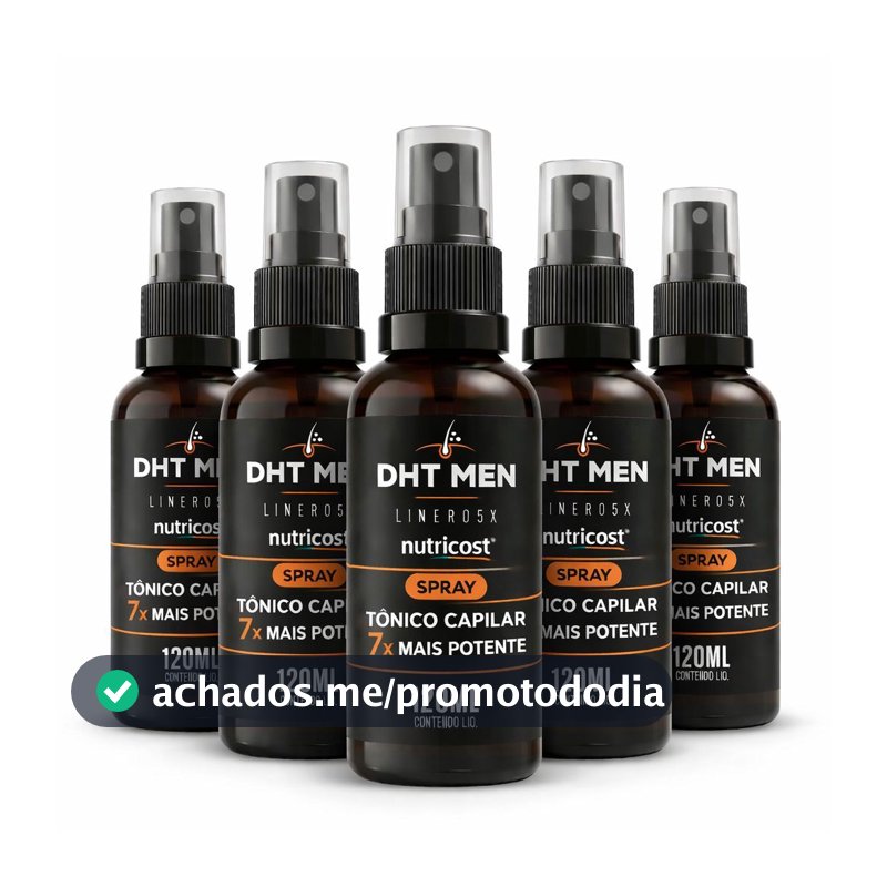 5 Tônico Capilar DHT Men 120 ml Spray - Uso Contínuo