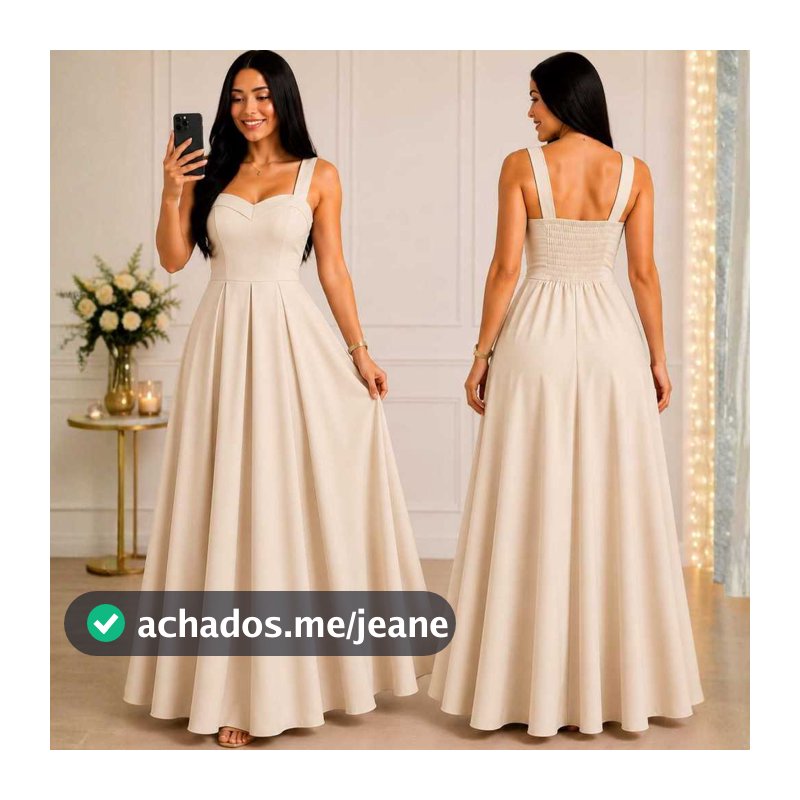 VESTIDO FEMININO LONGO DE FESTA E LUXO EM DUNA LINHO ELEGANTE 2025