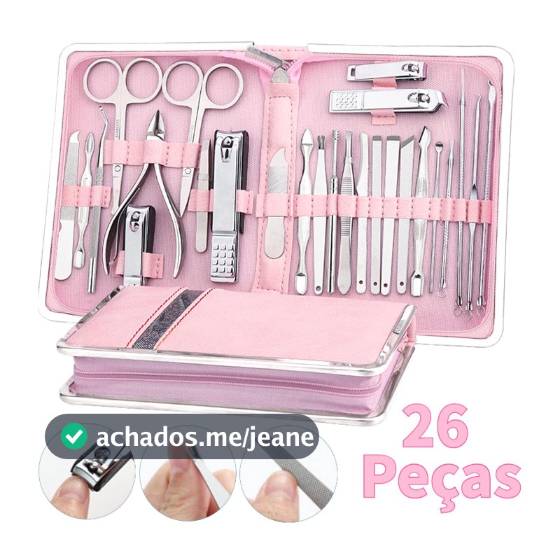 Kit de Manicure e Pedicure 26 Peças