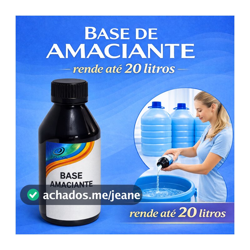 Base Amaciante Concentrada 100ml faz 20 litros  Varias Fragrâncias