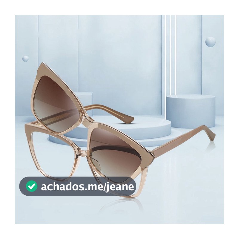 Óculos de Sol Polarizados Clip-On para Mulheres Moda Anti-Luz Azul Óculos de Sol Femininos Vintage Olho de Gato UV400