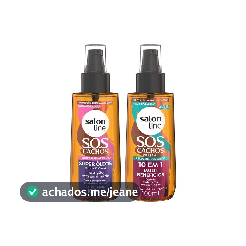 Kit 2 Óleos de Tratamento 100ml SOS Cachos Super Óleos e Multibenefícios