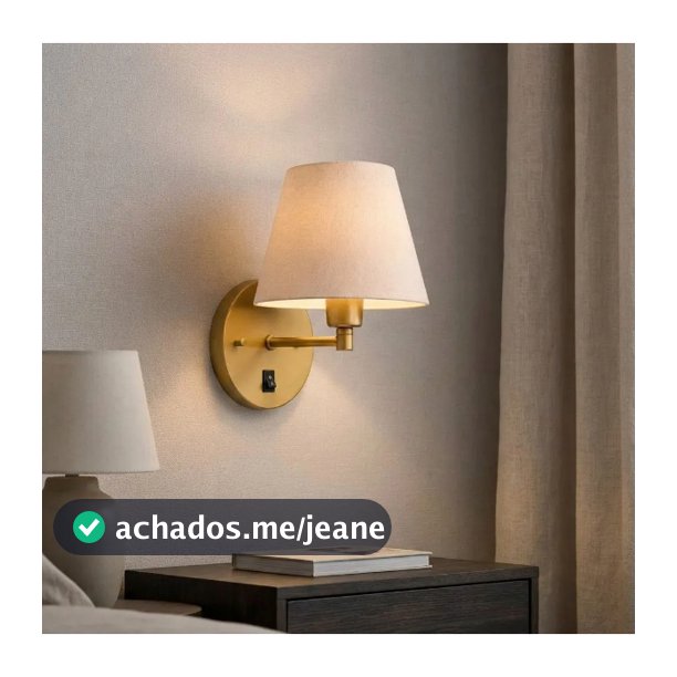 arandela de parede luminaria premium base redonda Interruptor com cúpula algodão pequena sala quarto cabeceira de cama