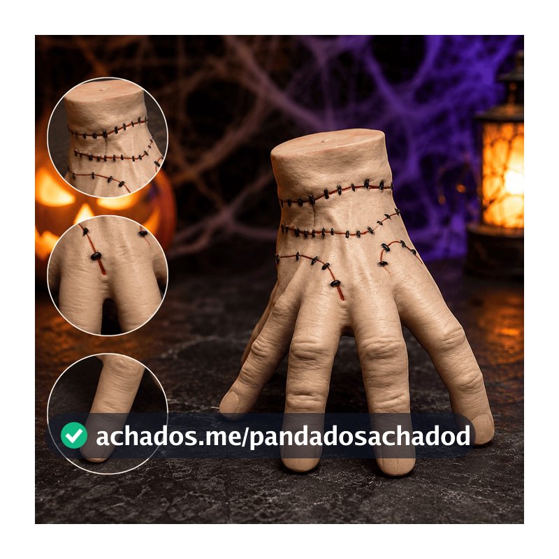 Mãozinha Decorativa com Costura Halloween Terror Festa
