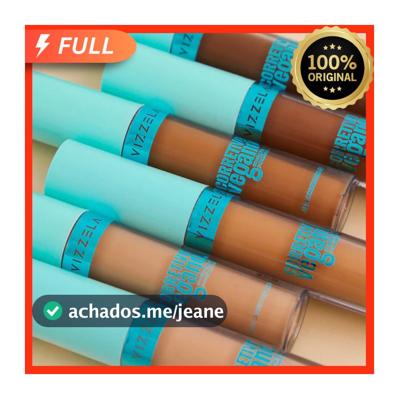 Corretivo Líquido Vizzela Vegano 7g Efeito Matte Alta Cobertura Camuflagem 12 cores Pincel Moderno