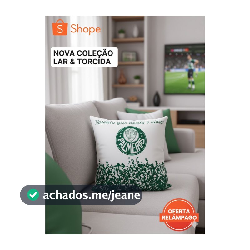 Almofada Palmeiras  | Decoração Torcedor | Presente Perfeito | Conforto e Paixão Alviverde