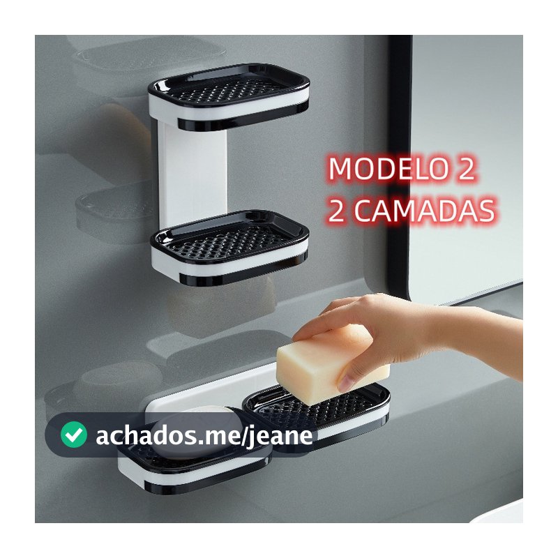 Saboneteira Camada Caixa De Sabão Para Banheiro Com Suporte Favourite