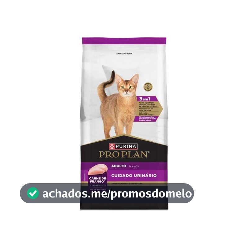 Ração Pro Plan Trato Urinário Frango Gatos Adultos 7,5 kg