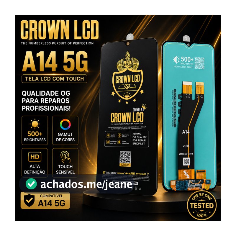 Frontal LCD Compatível para Samsung Galaxy A14 5G – Tela Display Touch Screen Crown LCD Alta Qualidade