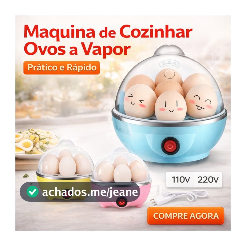 Maquina Eletrica Cozedor Ovos Vapor Egg Cooker110v Envio imediato!!!