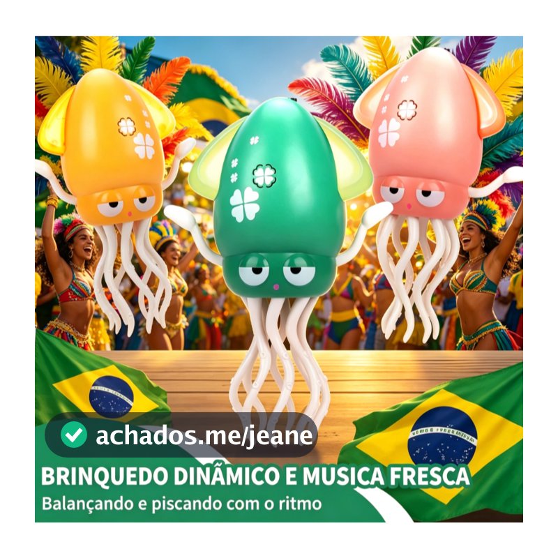 DLI Brinquedo Musical Polvo Dançante Com Luz Led E Evitação De Obstáculos Movimenta Agua viva