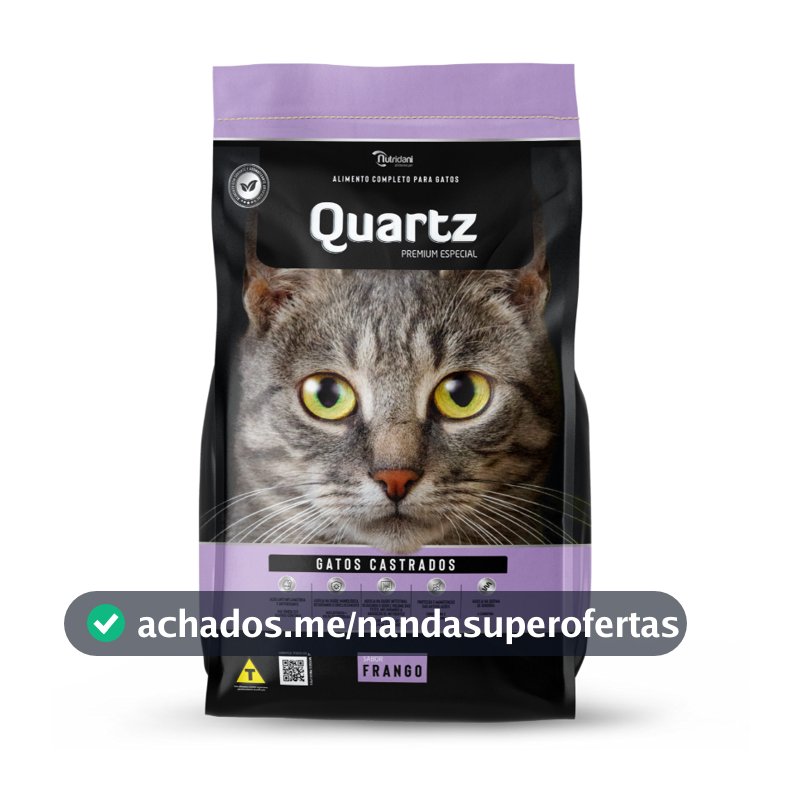 Ração Quartz Gatos Castrados Frango 10,1Kg