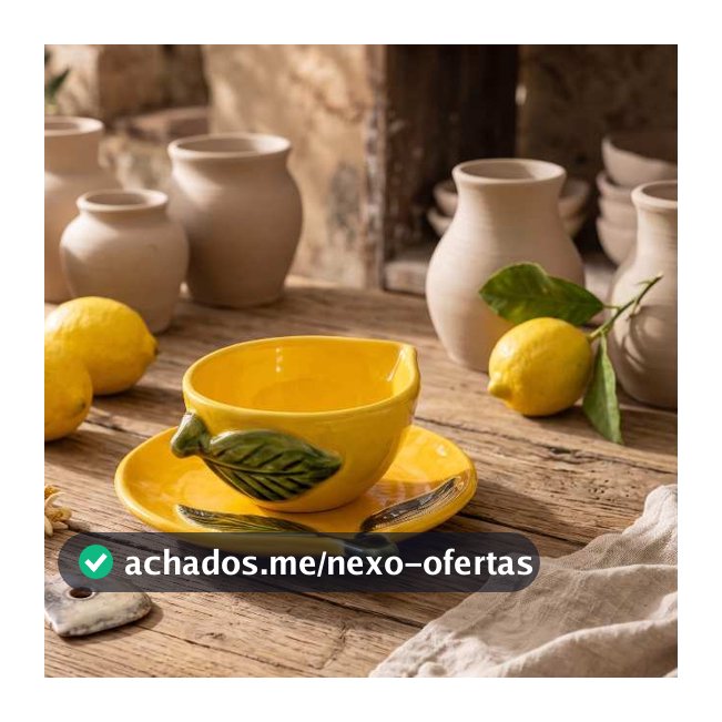 Bowl Cumbuca Limão Siciliano Cerâmica Artística Decoração