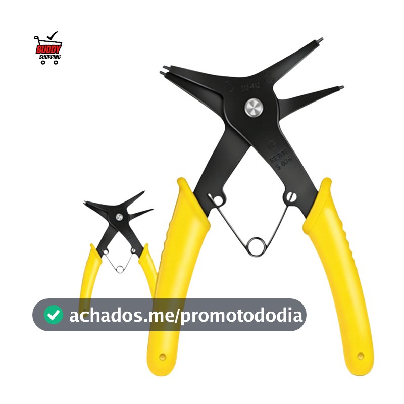 Alicate Para Anéis De Retenção 2 Em 1 Interno E Externo Mecânica Automotiva
