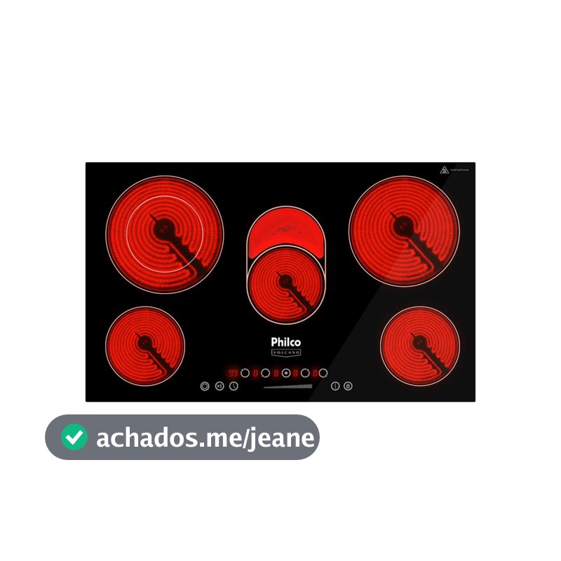 Cooktop 5 Bocas Elétrico Philco Volcano PCT55VC