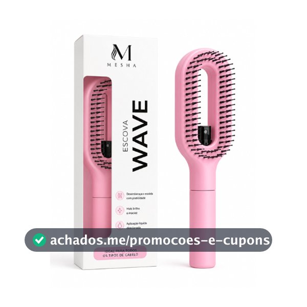 LANÇAMENTO Escova com Spray Embutido WAVE Mesha Penteado Alinhado Anti Frizz com Borrifador Prática