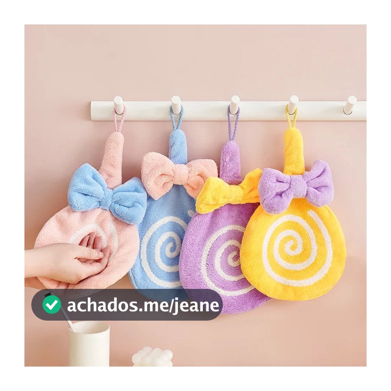 Pano Bate Mão em Formato de Pirulito com Alça e Alta Absorção