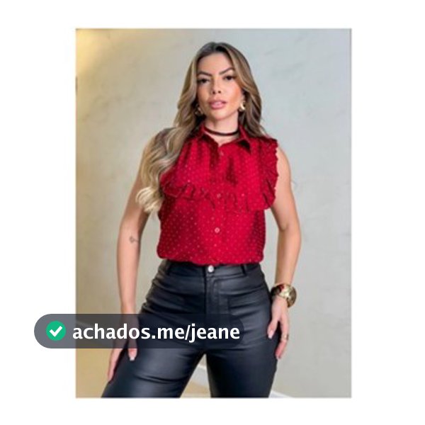Estrela Fashion Blusa sem Manga Feminina Strass com Babado (P/M/G) 22-73 Blusa sem Manga Moda Feminina Detalhe Babado
