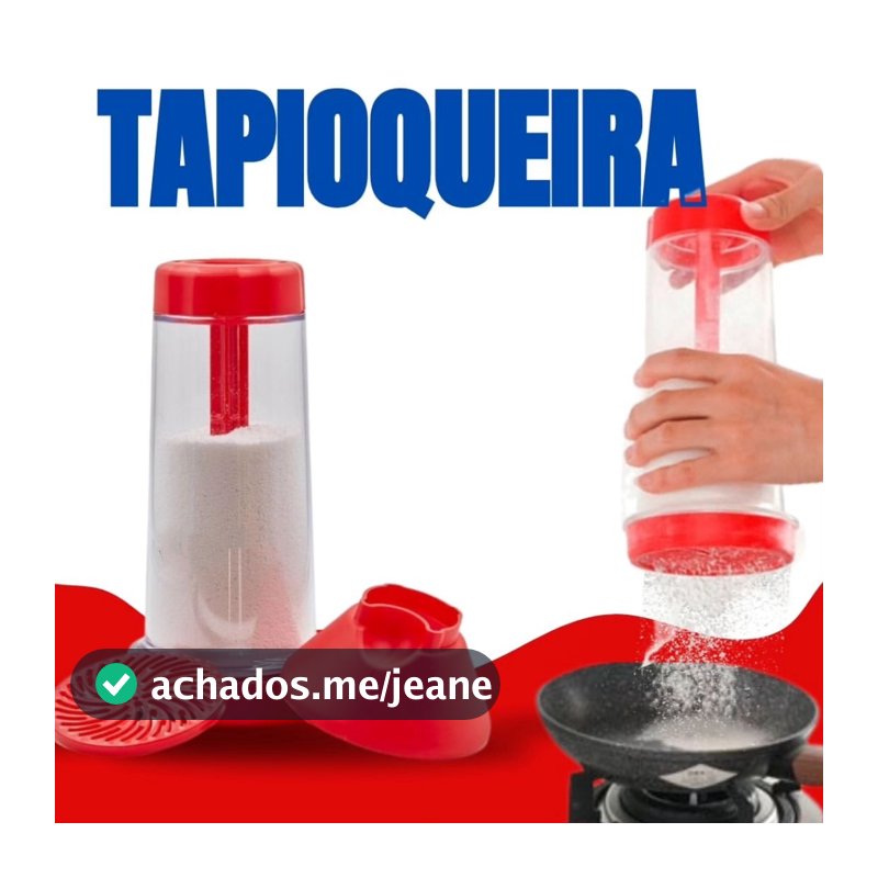Tapioqueira Peneira Polvilhador - Armazena Tapioca Beiju Tapioca Farinha Cozinha Utensilio