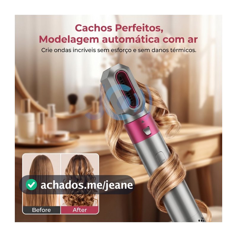 Airwrap Styler 5 em 1 secador de cabelo escova de ar quente modelador alisador de cabelo escova 110v ou 220v