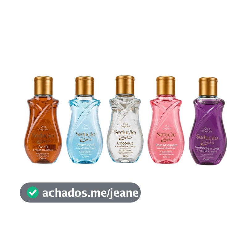 Óleo Corporal de Banho Sedução 100ml - Ação Desodorante e Hidratante