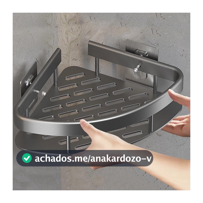 Suporte De Shampoo Totalmente Aluminio Prateleiras De Banheiro Sem Furo Premium suporte de banheiro