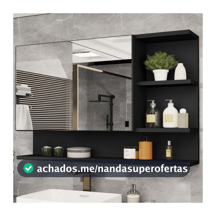 Espelheira para Banheiro com Espelho Cleopatra - Várias Cores.