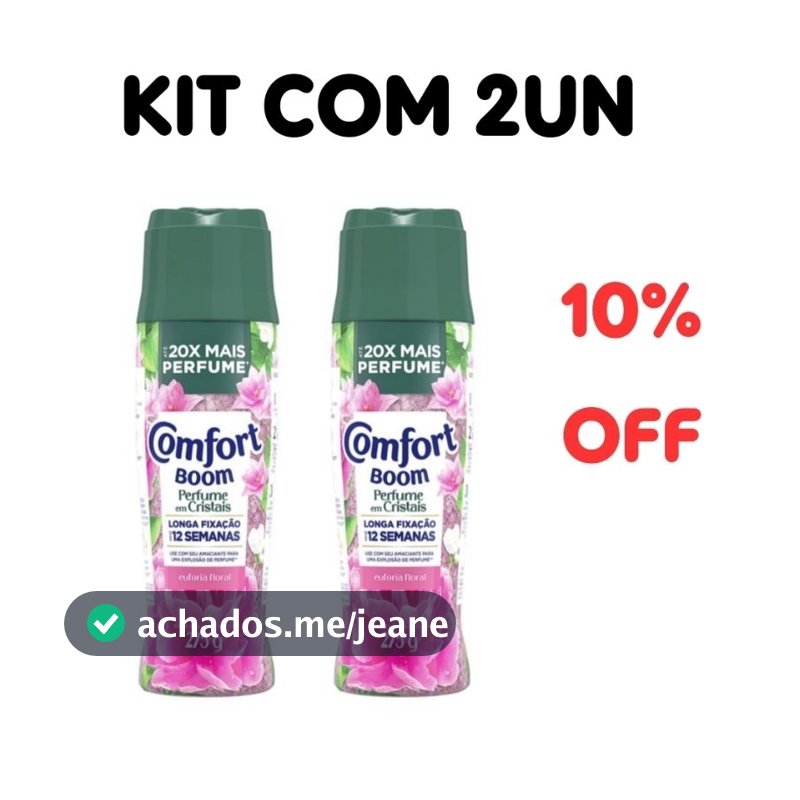 kit com 2 Comfort cristais BOOM euforia floral.