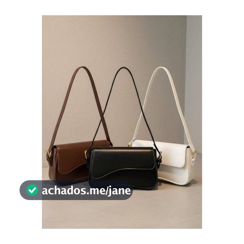 Kit 3 Bolsa feminina Assimétrica com regulagem nas alças de ombro para alça curta, versatil  e elegante para o dia a dia