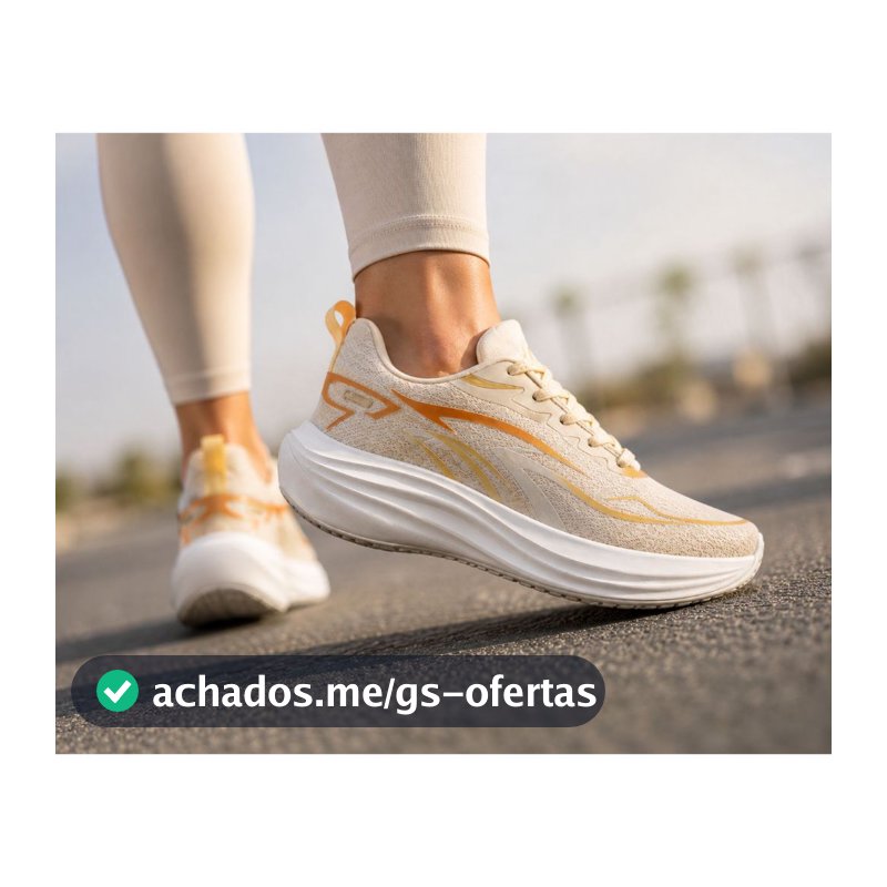 Tenis Feminino Escolar Academia Maratona Original FREEDOM Corrida Caminhada Lançamento EXCLUSIVO BEGE OFF WHITE TENDENCI