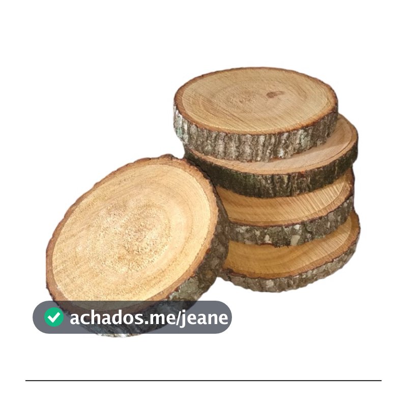kit 2 Bolacha de Mogno Africano Madeira Rustica - 14 a 24 cm