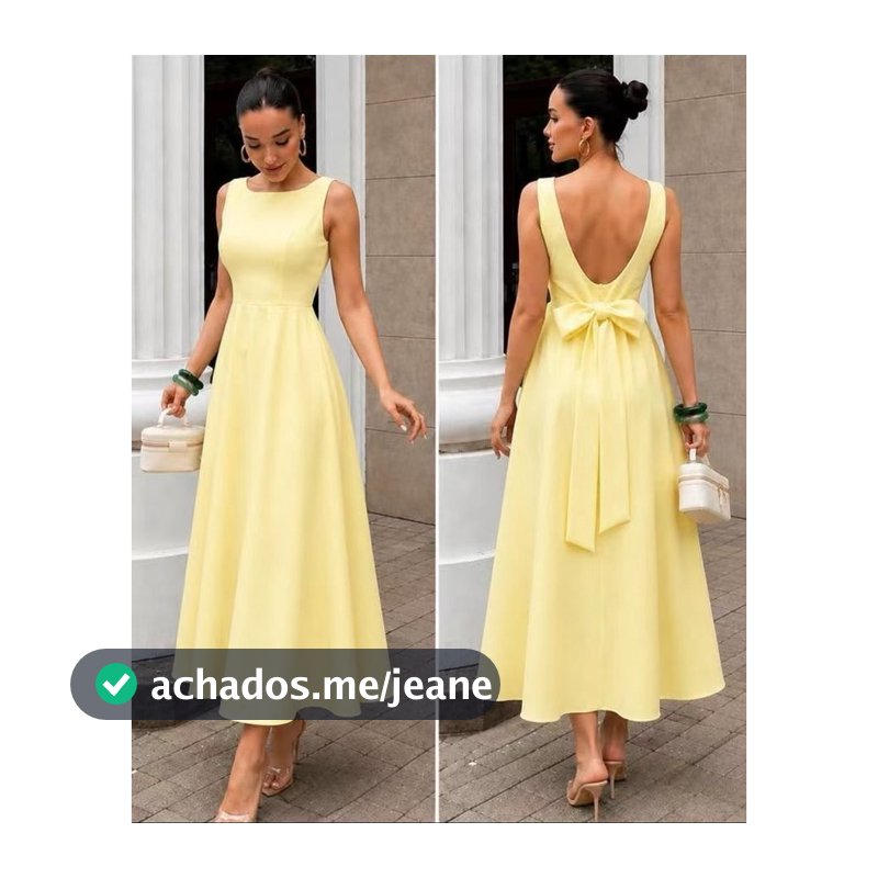 YAN FASHION | Vestido Longo Decote Canoa com Laço nas Costas — Alfaiataria Romântica e Elegante para Ocasiões Especiais
