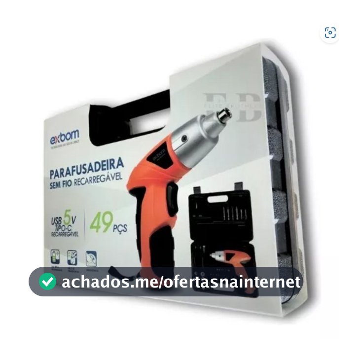 Mini Parafusadeira sem Fio Recarregável USB com Maleta 49 peças  MQL-PFU49A EXBOM