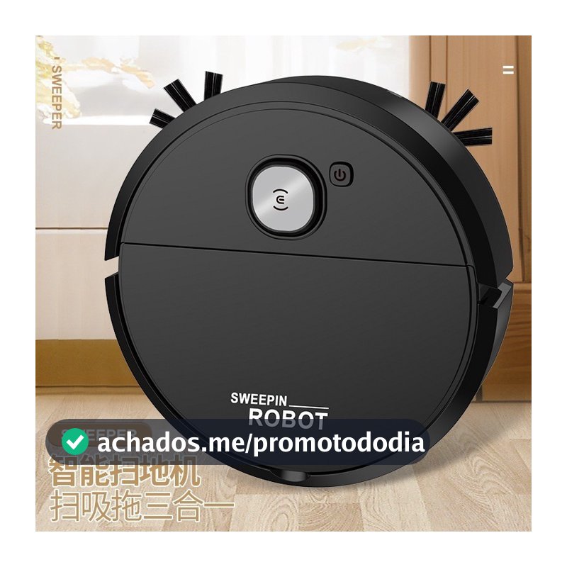 B&BRobô Varredora/Aspirador De Pó  Automática 3 Em 1 Limpeza Doméstica Robótico Inteligente E Silencioso