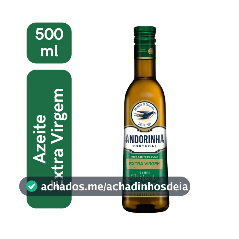 Azeite Extra Virgem Andorinha 500ml Clássicos Dia a Dia