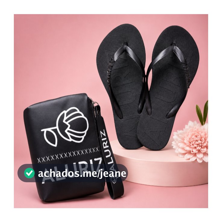 Kit Chinelo + Bolsa Necessarie Aluriz Bolsa de Mão Básica Moderna Promoção Envio Rapido