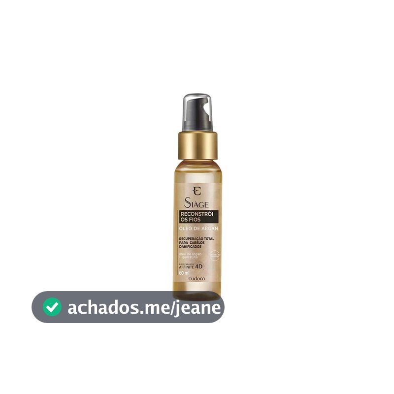 Eudora Siàge Reconstrói os Fios Óleo de Argan Capilar 60ml