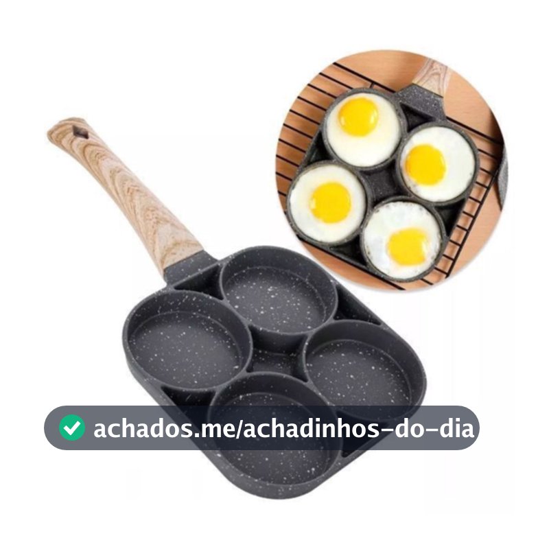 Frigideira Antiaderente 4 Partes Ovo Hambúrguer