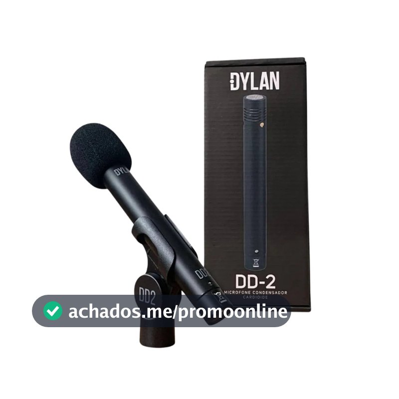 Microfone Condensador Dylan DD-2 Super Cardioide Overhead 680 Ohms XLR Phantom Power