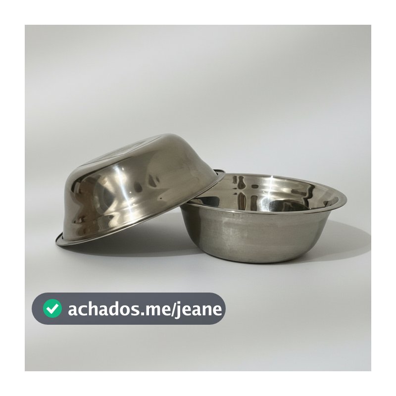 Kit 2 Tigela Bowl Inox Comedouro Pet Para Cães E Gatos