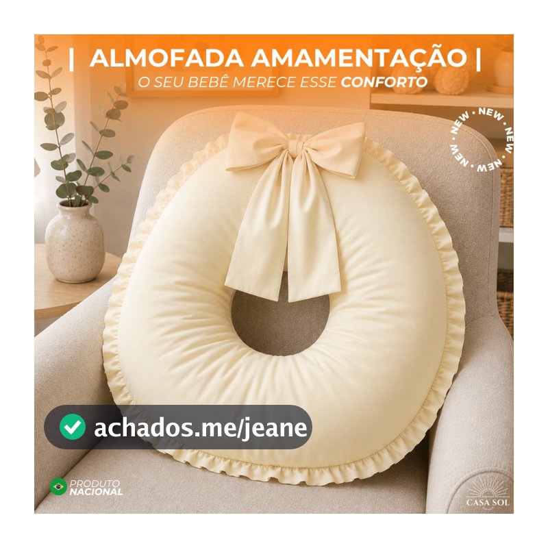 Almofada de Amamentação Babado Algodão