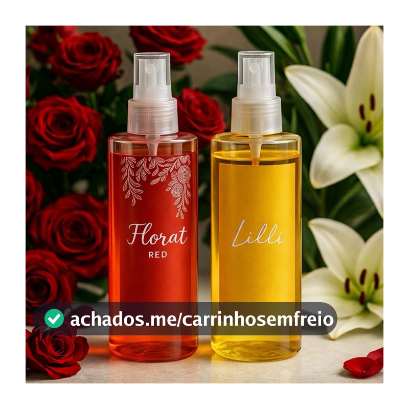 kit Body splash Florata Red + Lilli Mulher cheirosa cada Perfume feminino colônia