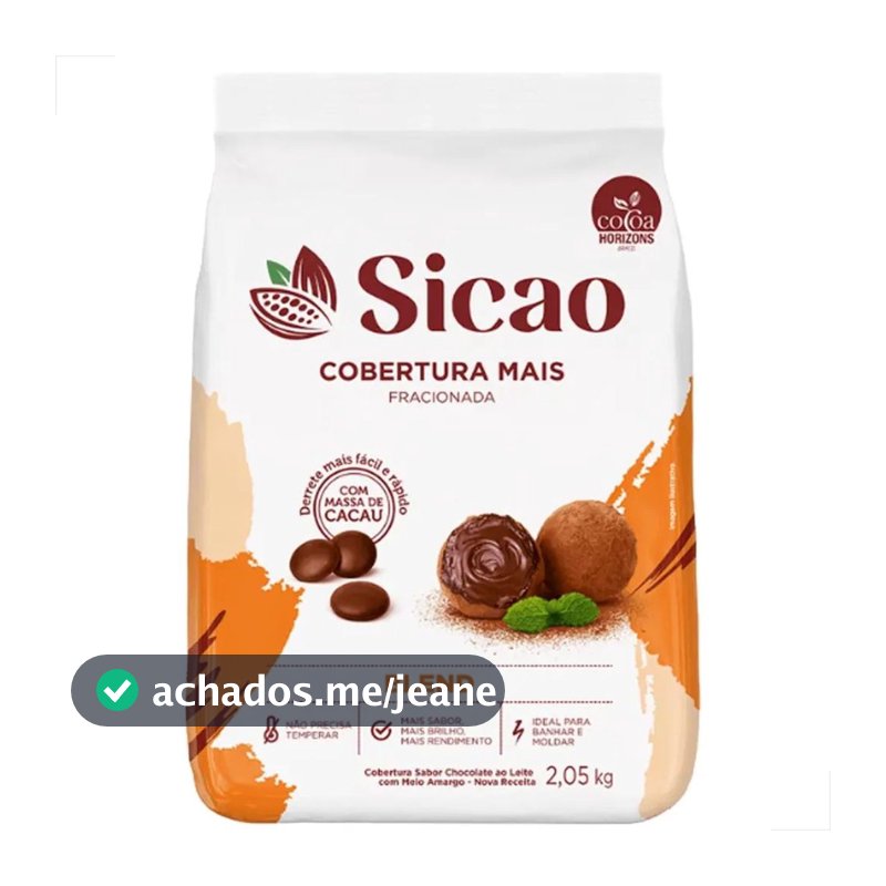 Cobertura Chocolate Gotas Mais 2,05kg Blend Callebaut Sicao