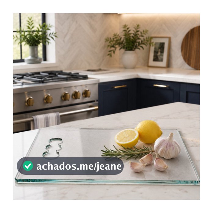 TÁBUA DE VIDRO TEMPERADO  ULTRA GLASS 10MM PARA CHURRASCO CORTE