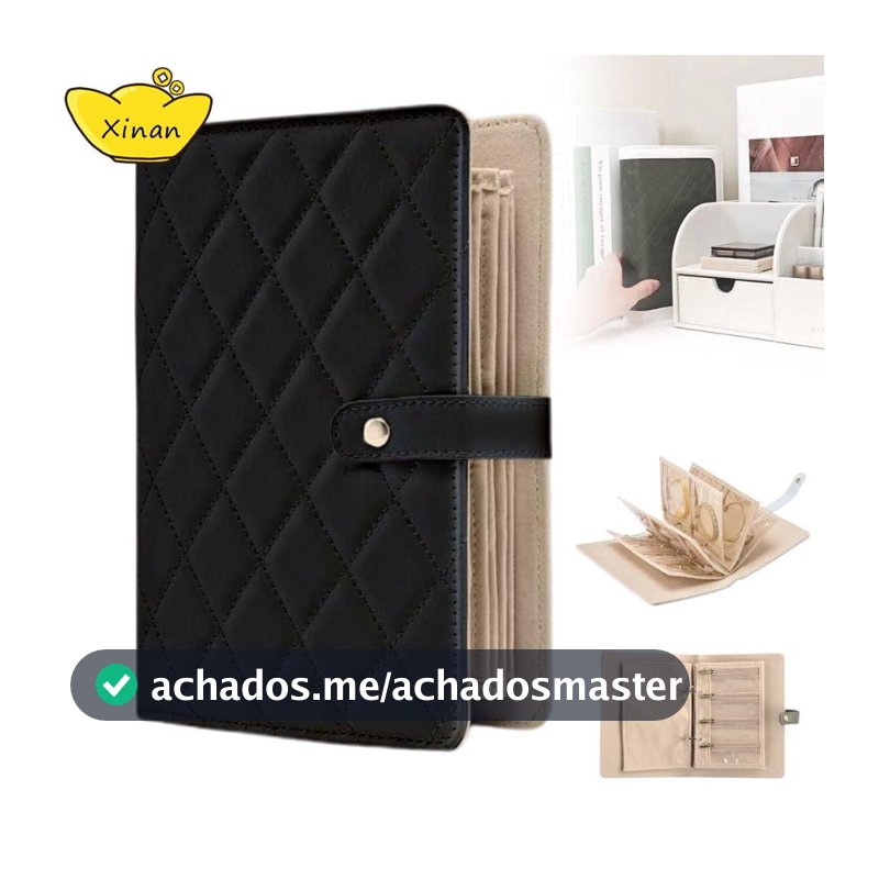 Livro De Armazenamento De Joias XINAN , Pasta De Colar De Veludo Transparente , Couro PU De Luxo