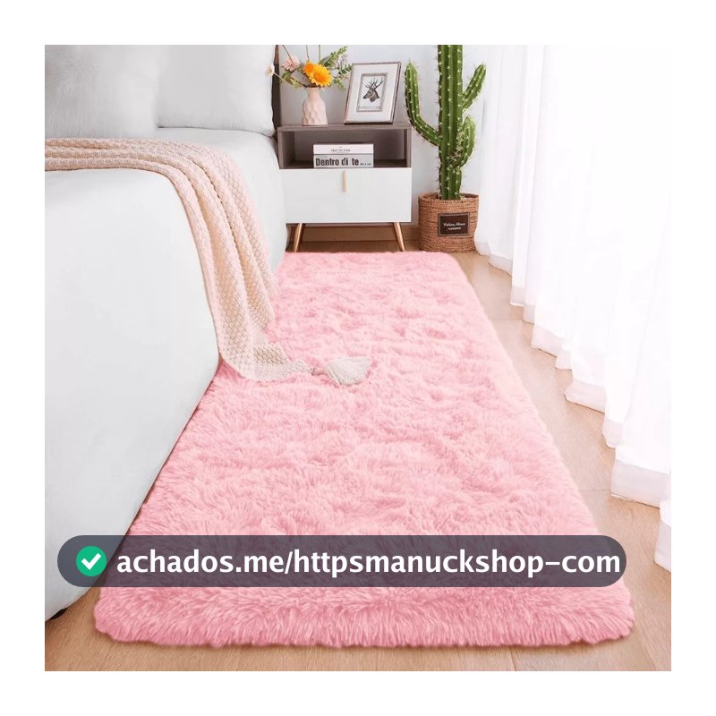 Tapete Passadeira Vários Tamanhos Corredor Quarto Sala Beira de Cama Felpudo Peludo