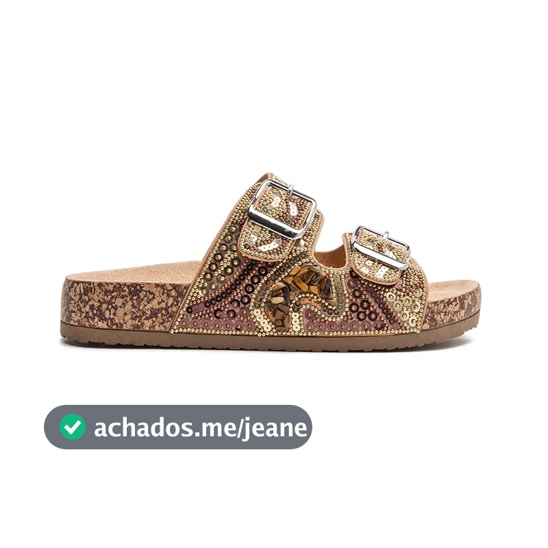 Sandália Feminina Muito Brilho Sandálias Lantejoulas brilhantes Sandália papete feminina sandal bling bling
